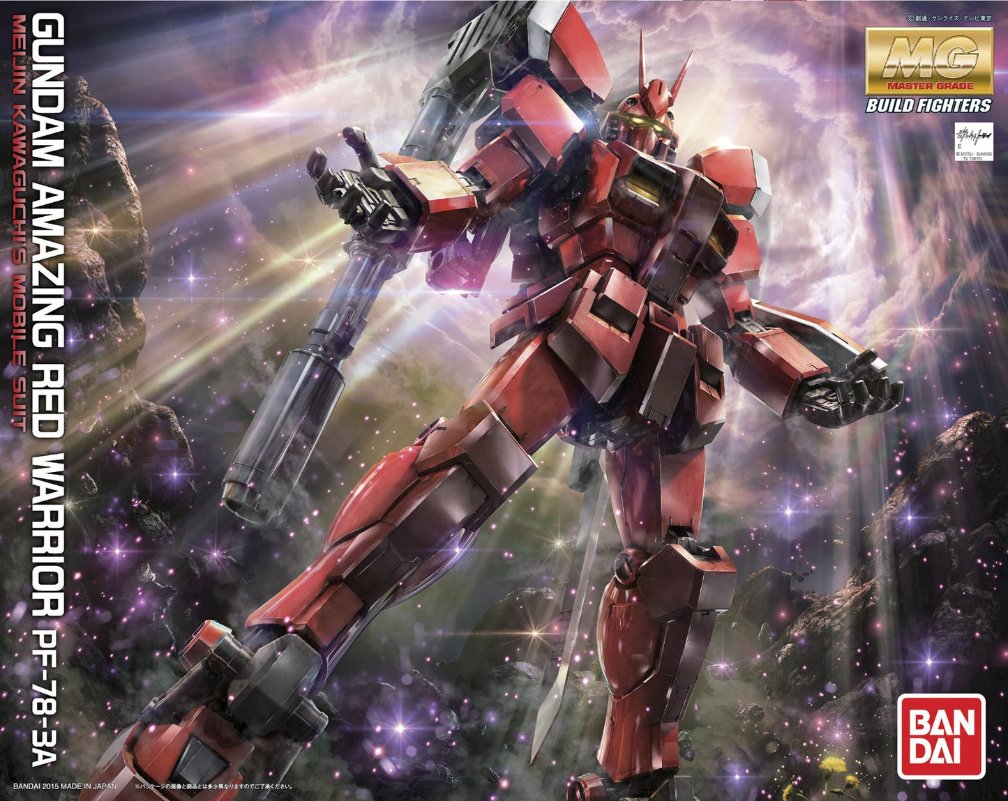 Gundam 1/100 MG Build Fighters Try PF-78-3A Gundam Amazing Red Warrior Model Kit