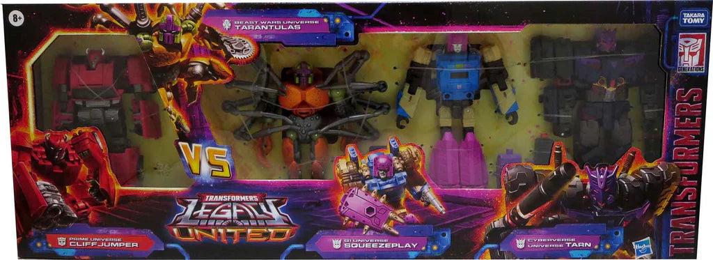 Transformers Generations Legacy United Deluxe Versus 4 Pack (Cliffjumper, Tarantulas, Squeezeplay, Tarn) Action Figure
