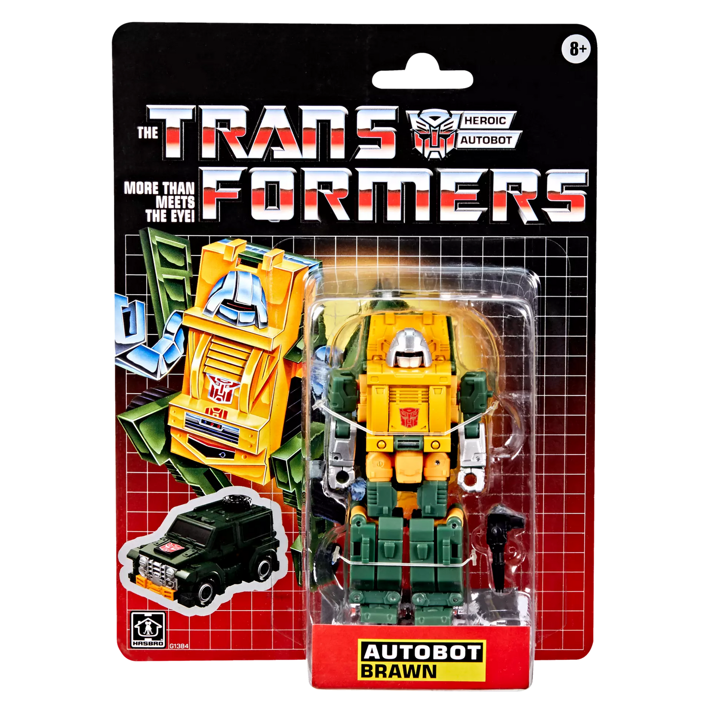 Transformers G1 Retro Carded Autobot Brawn Action Figure