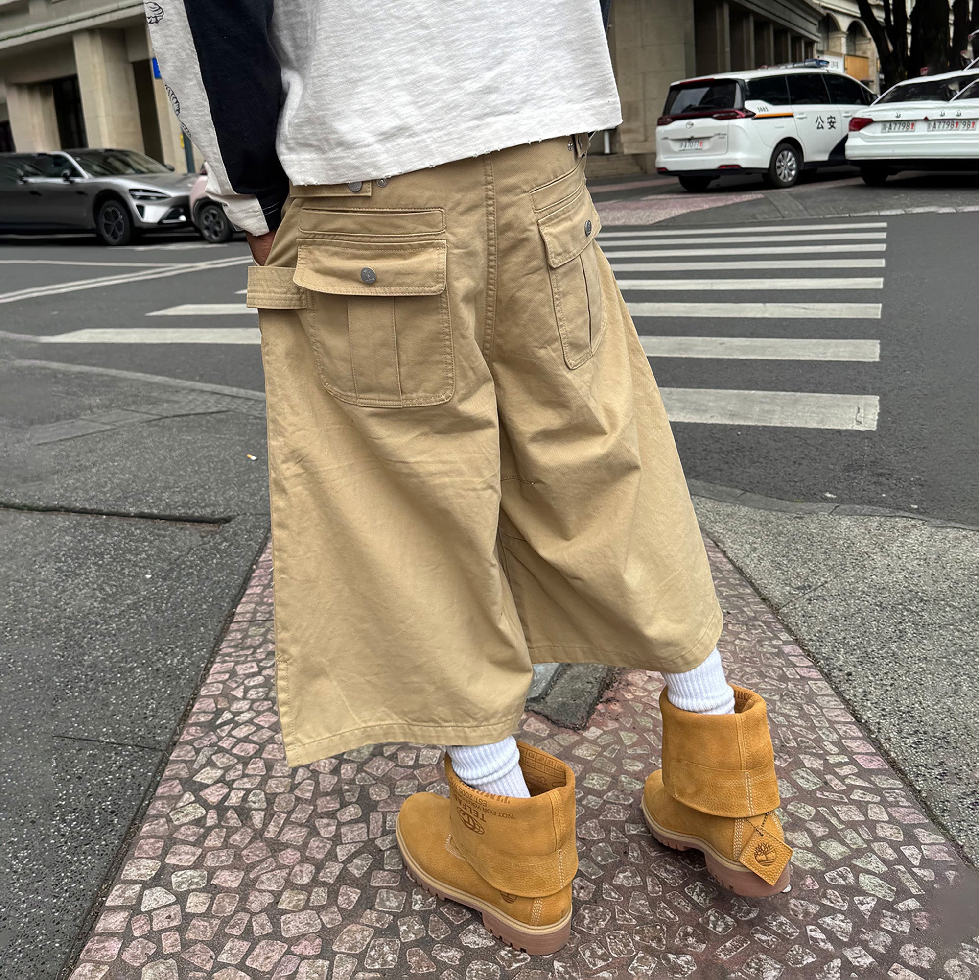 STEEPC Double-Belt Culotte Shorts