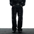 DND4DES Studded Raw Denim Flare Jeans