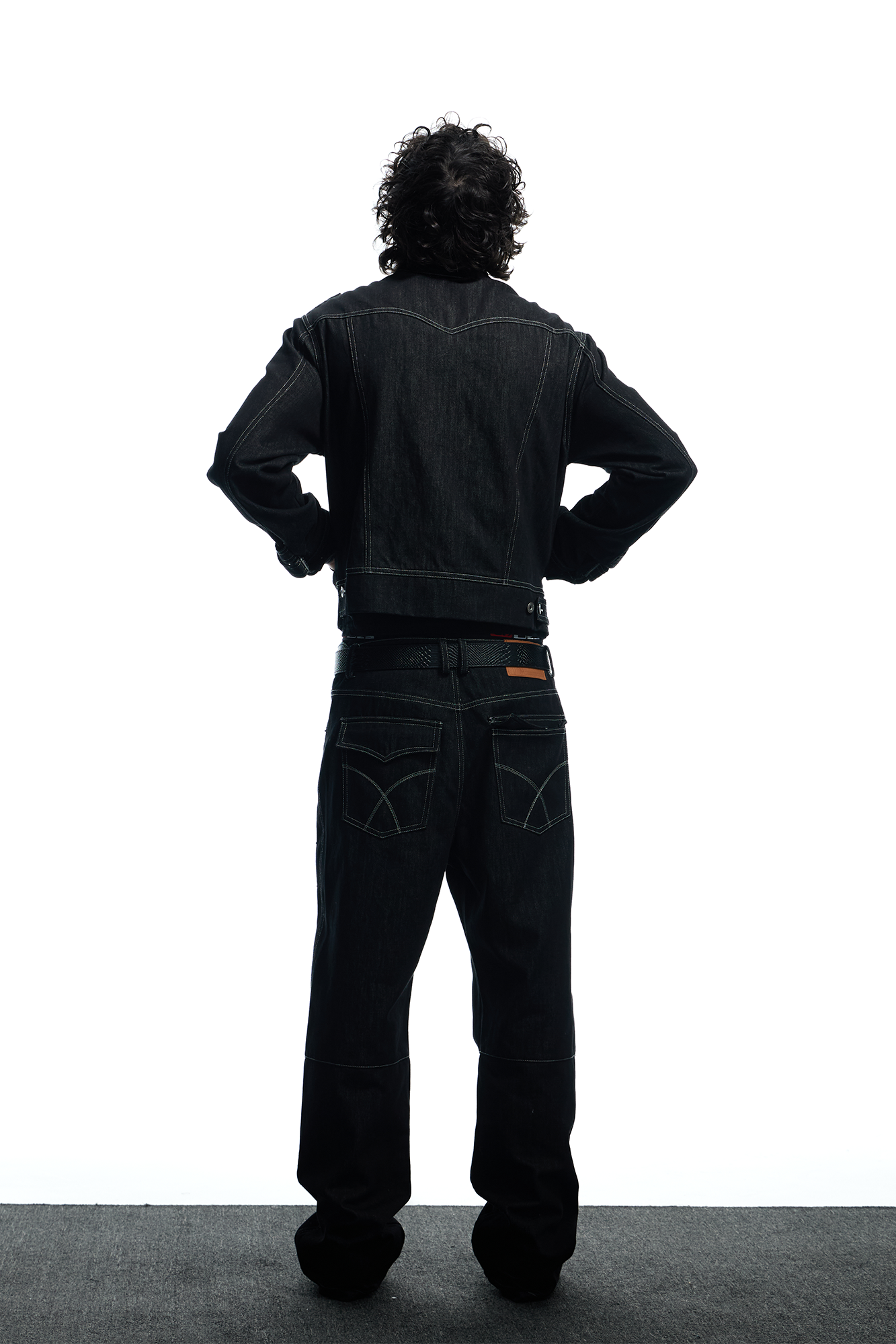 DND4DES Studded Raw Denim Flare Jeans