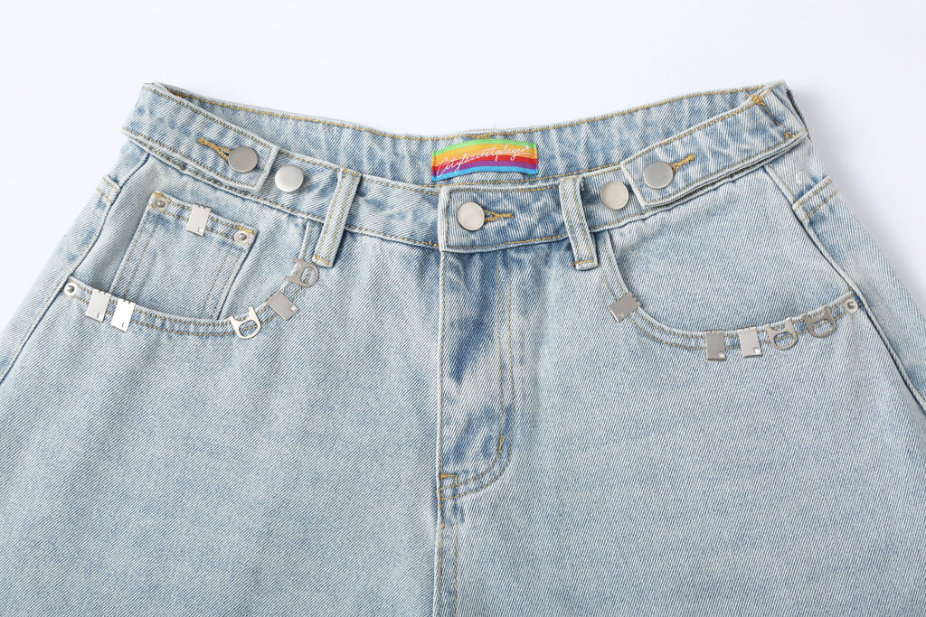CLP Essential Washed Oversized Curved-Leg Jeans