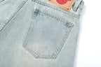 CLP Washed Diamond-Dusted Curved-Leg Jeans