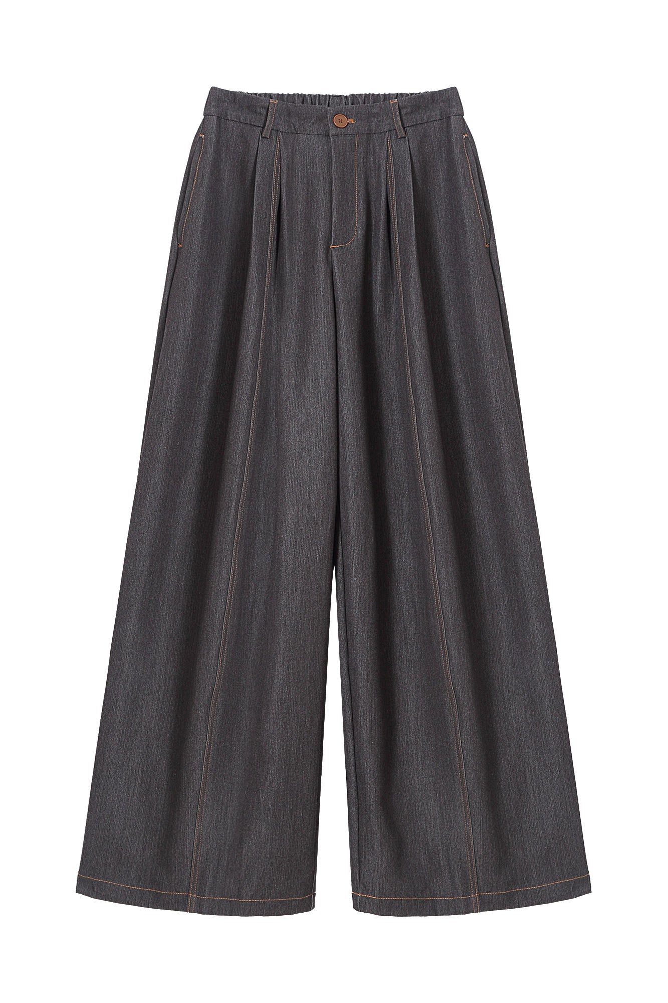 CLP Stitched Pleated Denim Pants