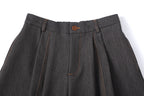 CLP Stitched Pleated Denim Pants