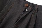 CLP Stitched Pleated Denim Pants