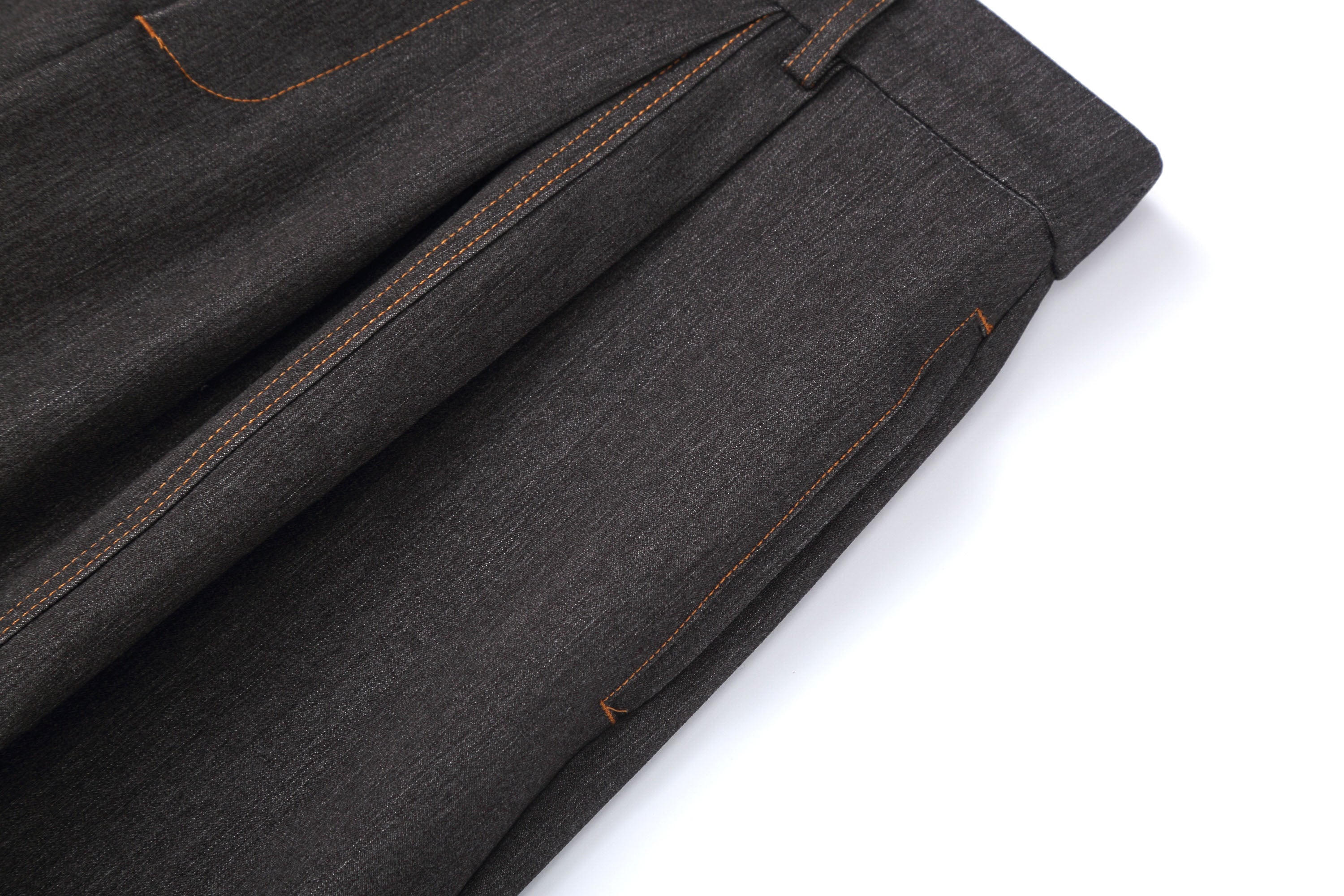 CLP Stitched Pleated Denim Pants