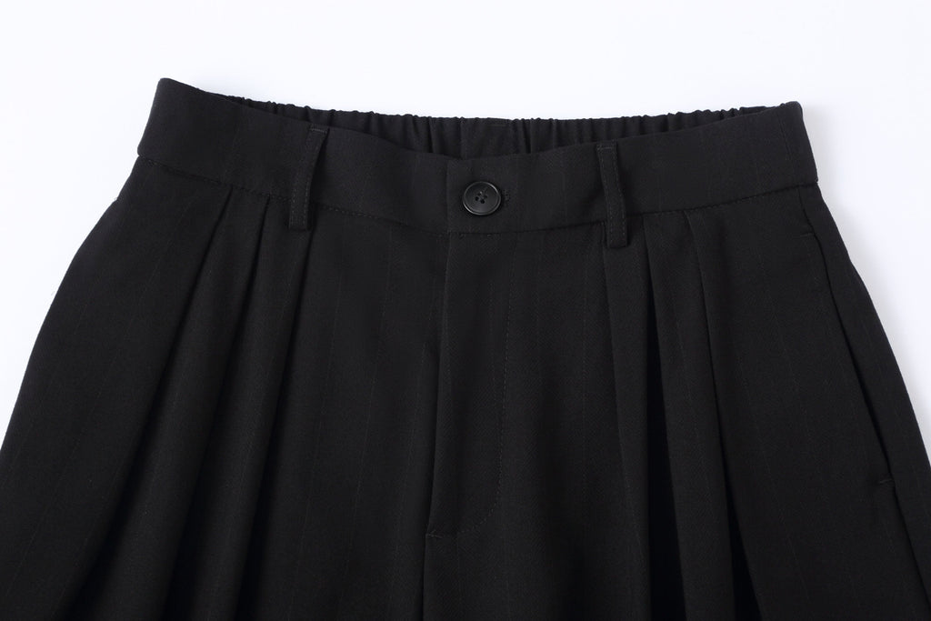 CLP Pleated Draped Wide-Leg Trousers
