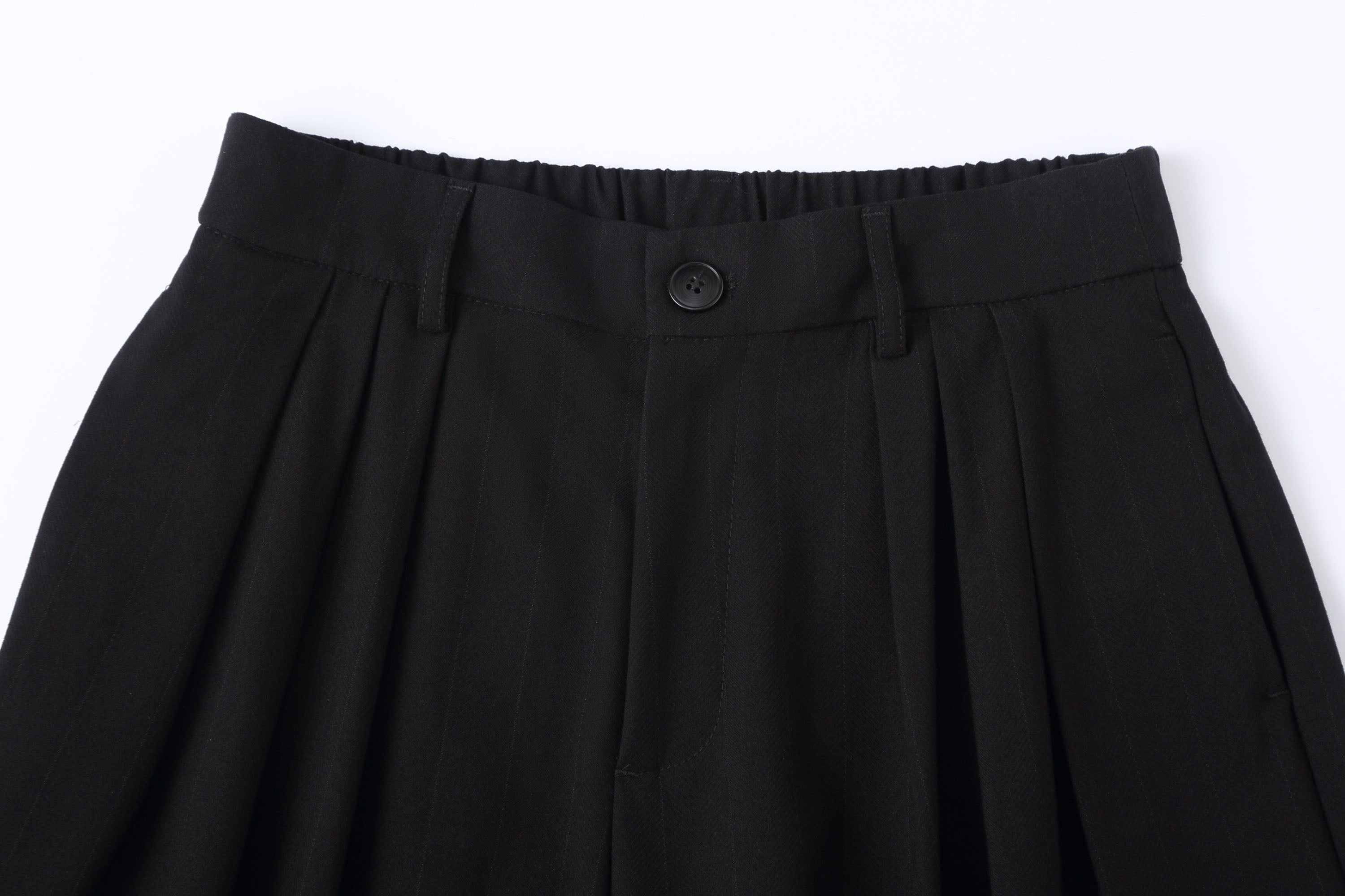 CLP Pleated Draped Wide-Leg Trousers