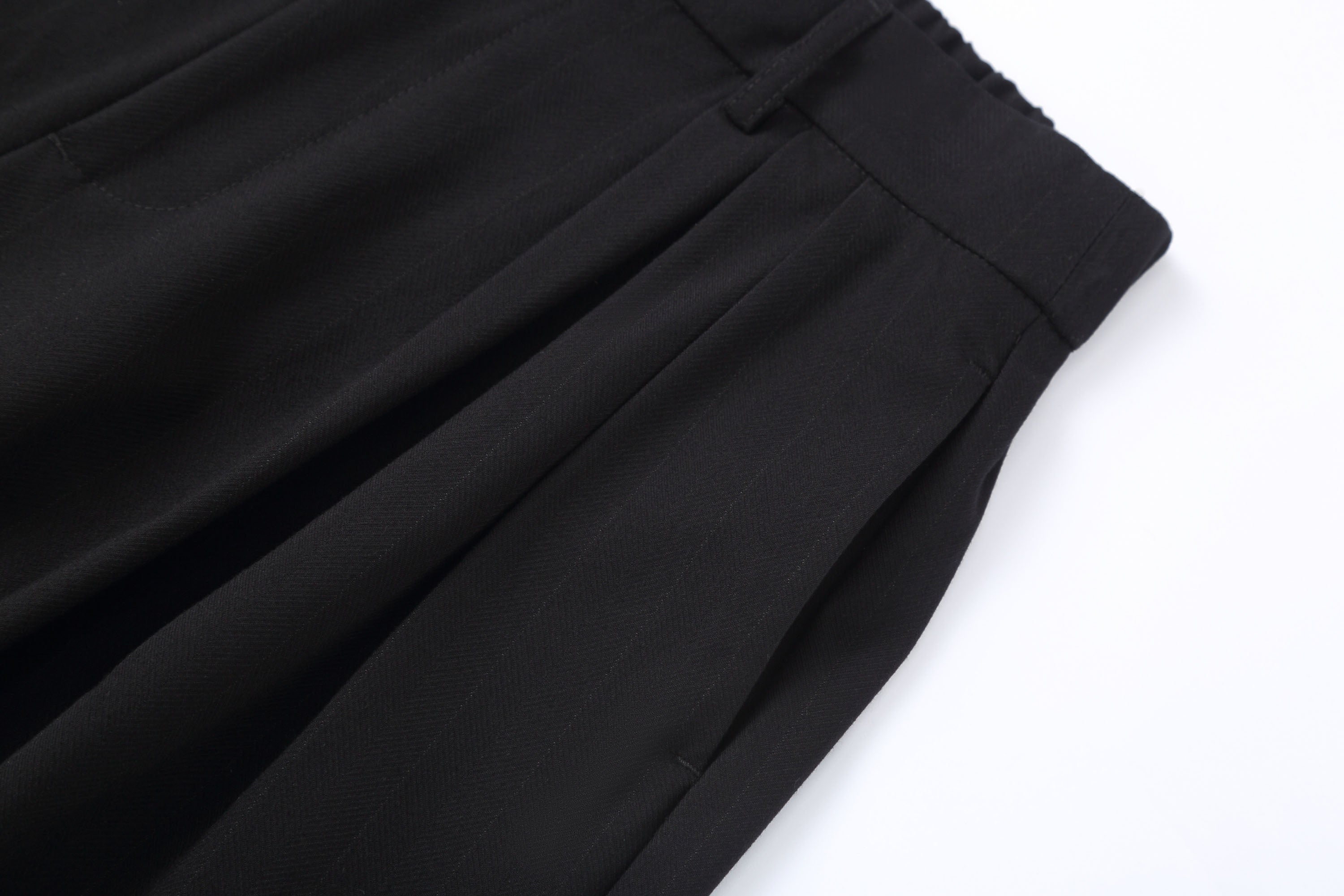 CLP Pleated Draped Wide-Leg Trousers