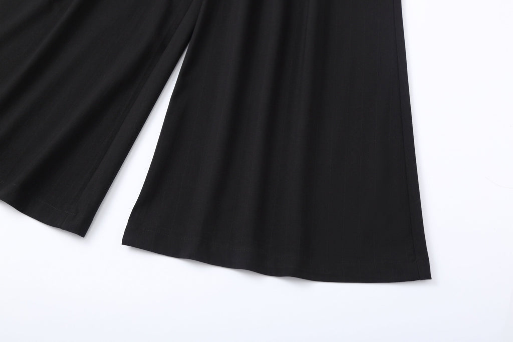 CLP Pleated Draped Wide-Leg Trousers