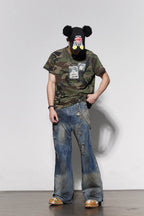 DND4DES Distressed Dusty Flared Jeans