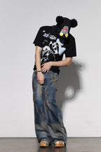 DND4DES Distressed Dusty Flared Jeans