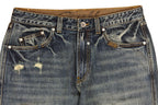 FACEONLAB Grunge Distressed Straight-Leg Jeans