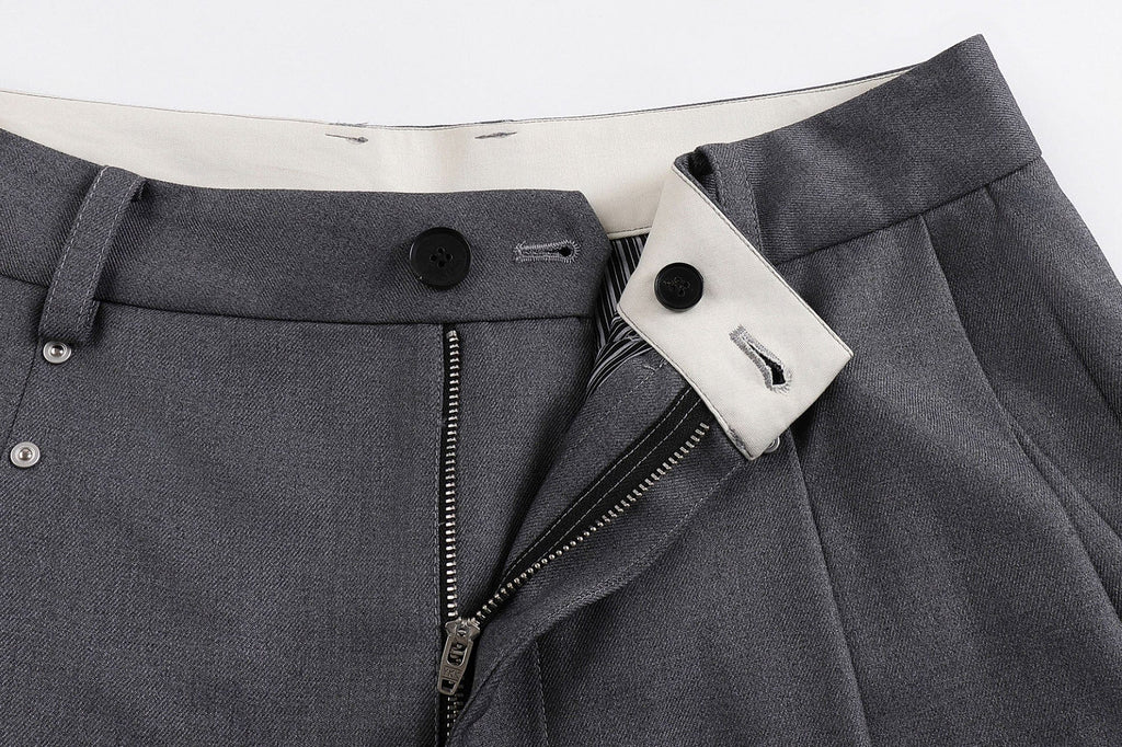 FACEONLAB Essential Wool-Blended Pleated Trousers