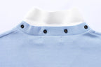 CLP V-Neck Detachable Collar Knitted Tee