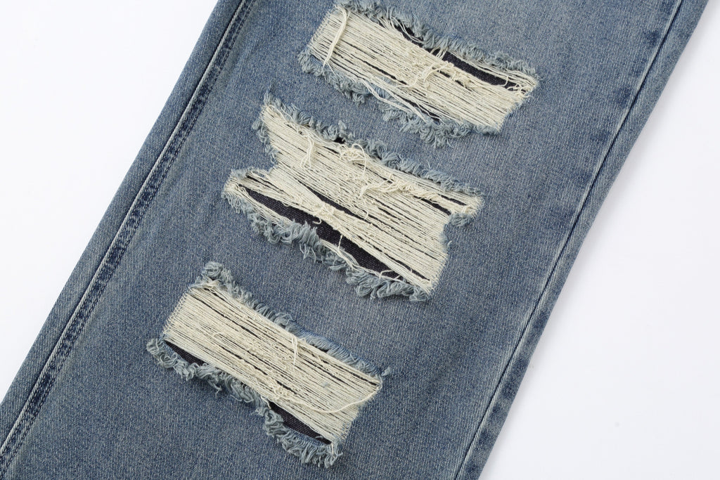 CLP Retro Washed Distressed Rivet Jeans