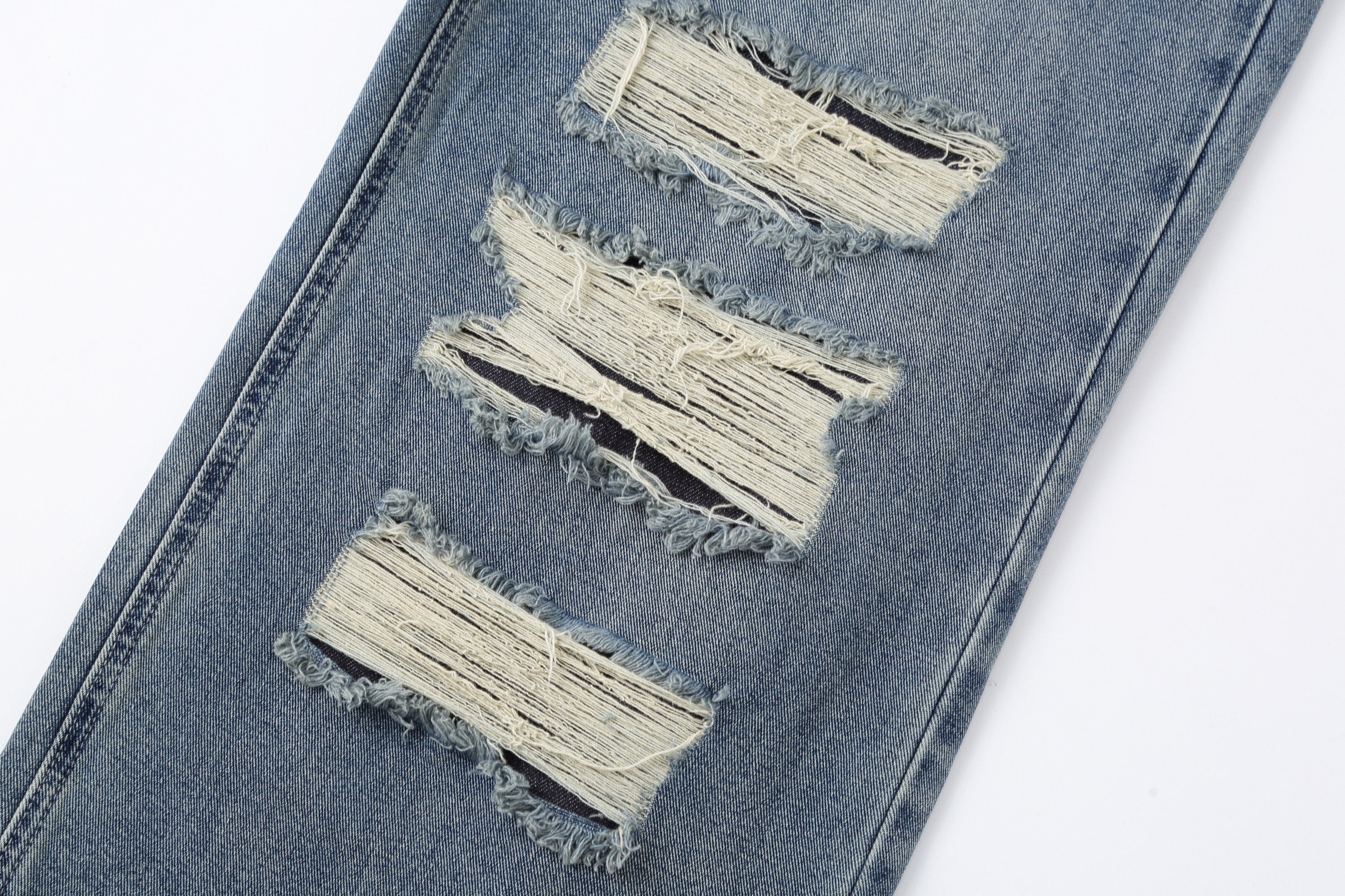CLP Retro Washed Distressed Rivet Jeans
