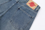 CLP Retro Washed Distressed Rivet Jeans