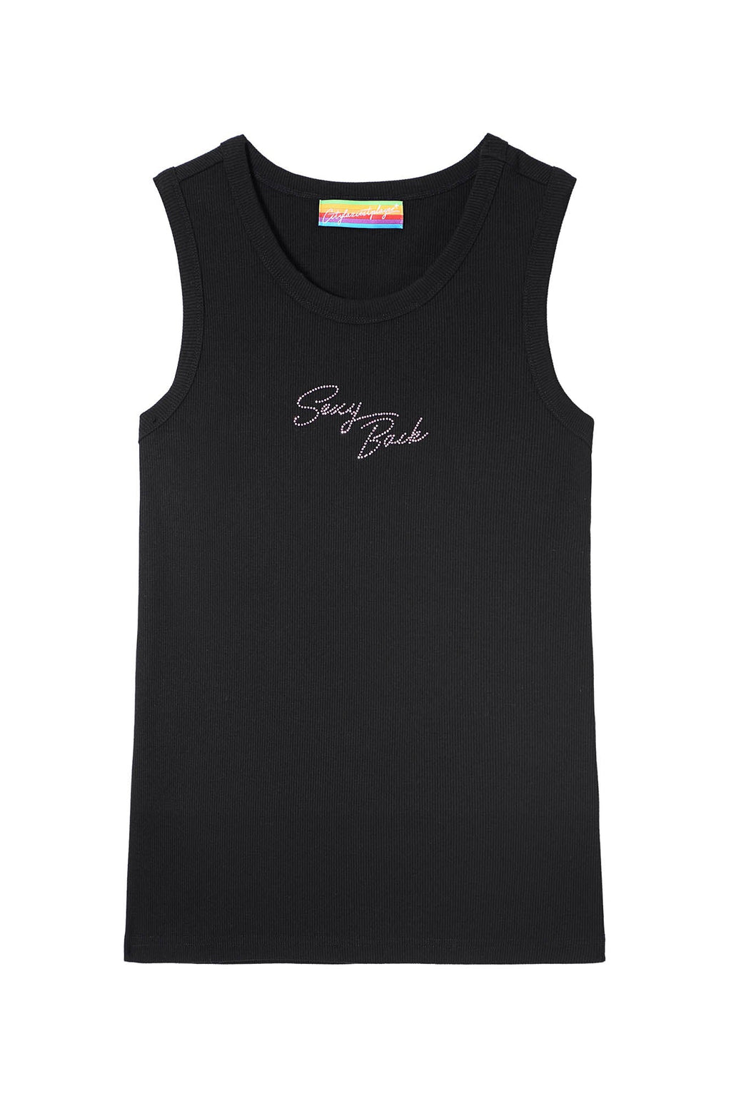 CLP Diamond Backless Ribbed Tank Top