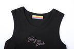 CLP Diamond Backless Ribbed Tank Top