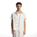 DND4DES Contrast Bullet Stitch Half Shirt