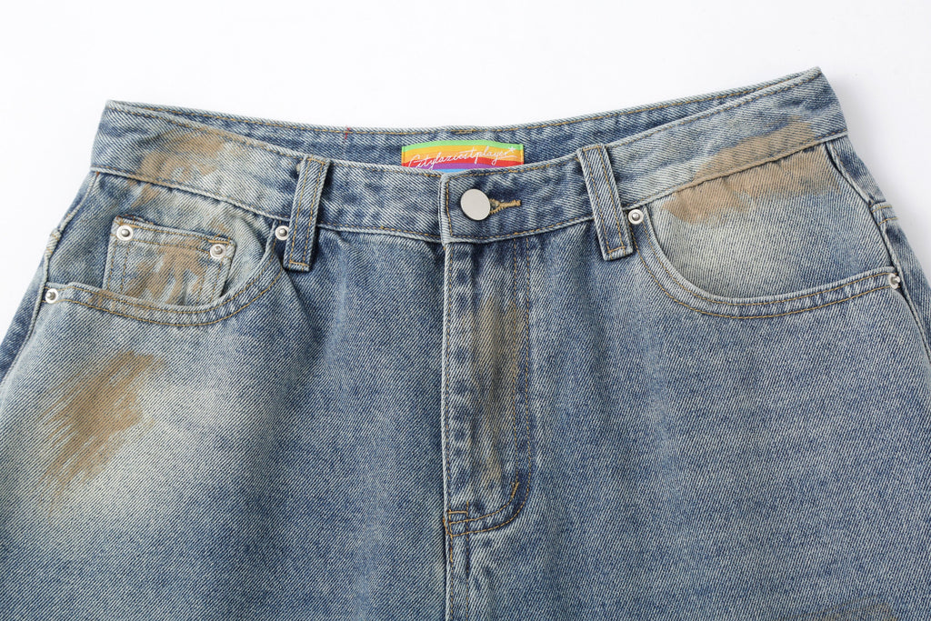 CLP Distressed Ripped Brushed Jeans