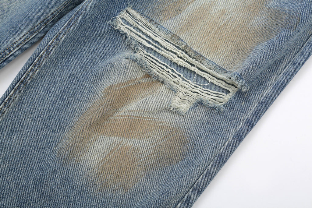 CLP Distressed Ripped Brushed Jeans