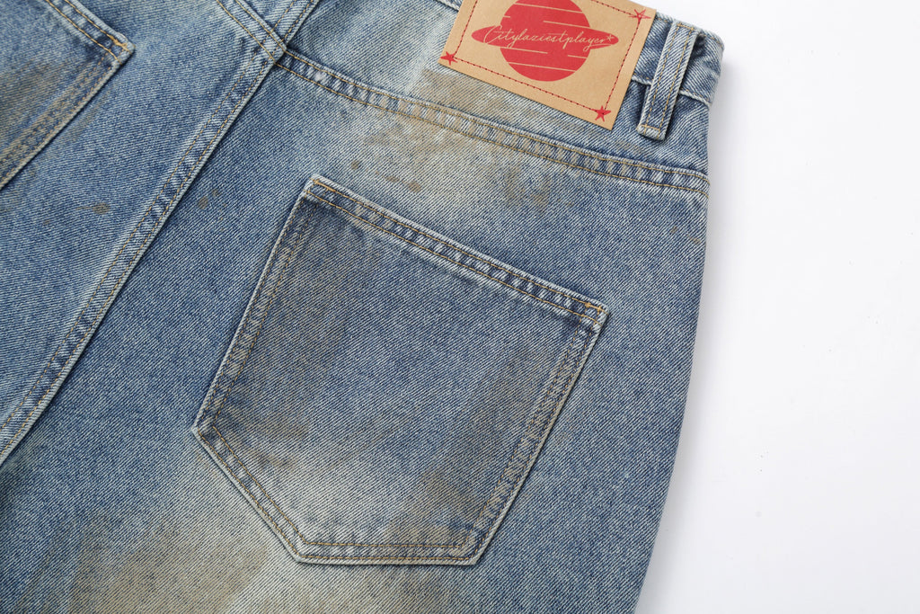 CLP Distressed Ripped Brushed Jeans