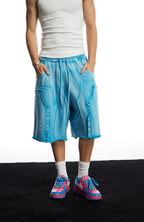 DND4DES Washed Double-Knee Sweat Shorts