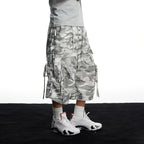 DND4DES Drawstring Camo Cargo Wide-Leg Shorts