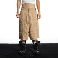 DND4DES Geometric Panel Studded Wide-Leg Shorts