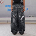 DND4DES Armour Full-Print Diamond Baggy Jeans