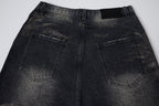 CLP Diamond Distressed Straight-Leg Jorts