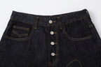 CLP Retro Contrast Stitch Straight-Leg Jorts