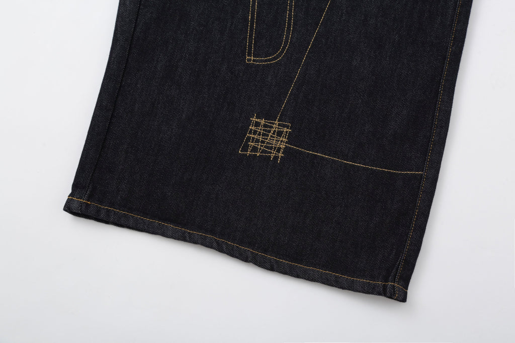 CLP Retro Contrast Stitch Straight-Leg Jorts