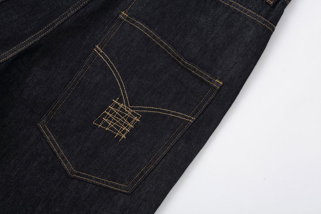 CLP Retro Contrast Stitch Straight-Leg Jorts