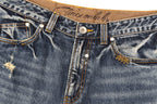 FACEONLAB Grunge Distressed Straight-Leg Jeans