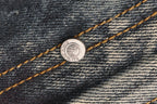 FACEONLAB Grunge Distressed Straight-Leg Jeans