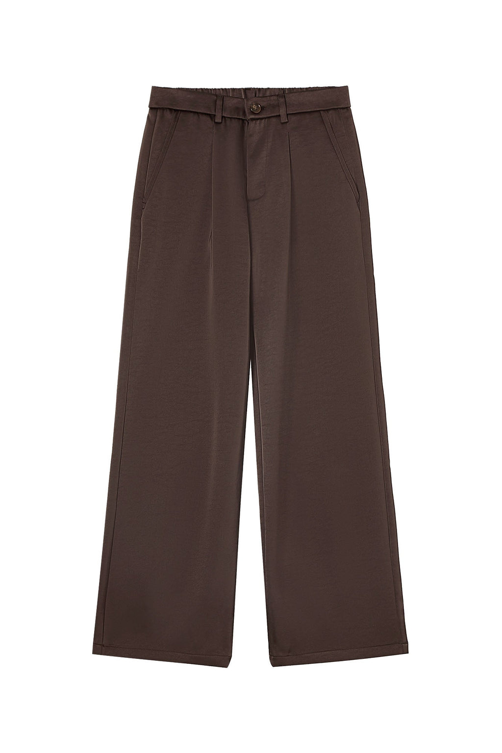 CLP Satin Straight-Leg Pants