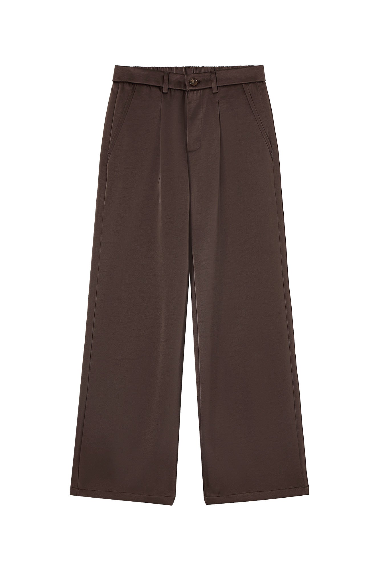 CLP Satin Straight-Leg Pants