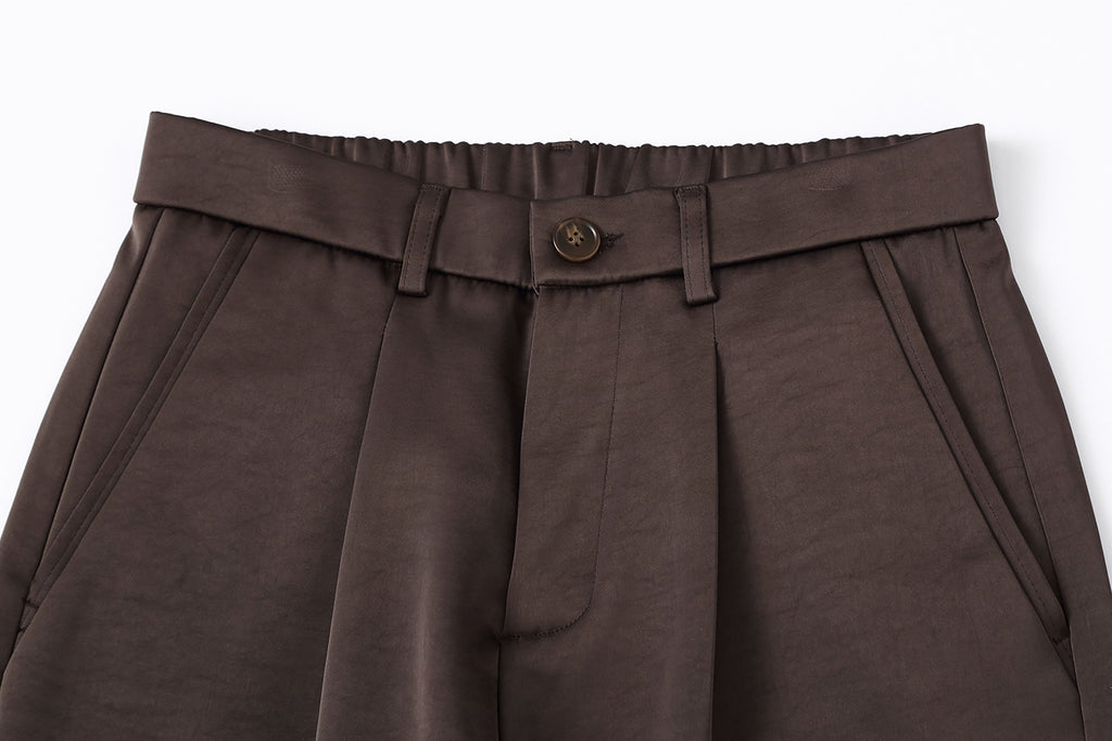 CLP Satin Straight-Leg Pants