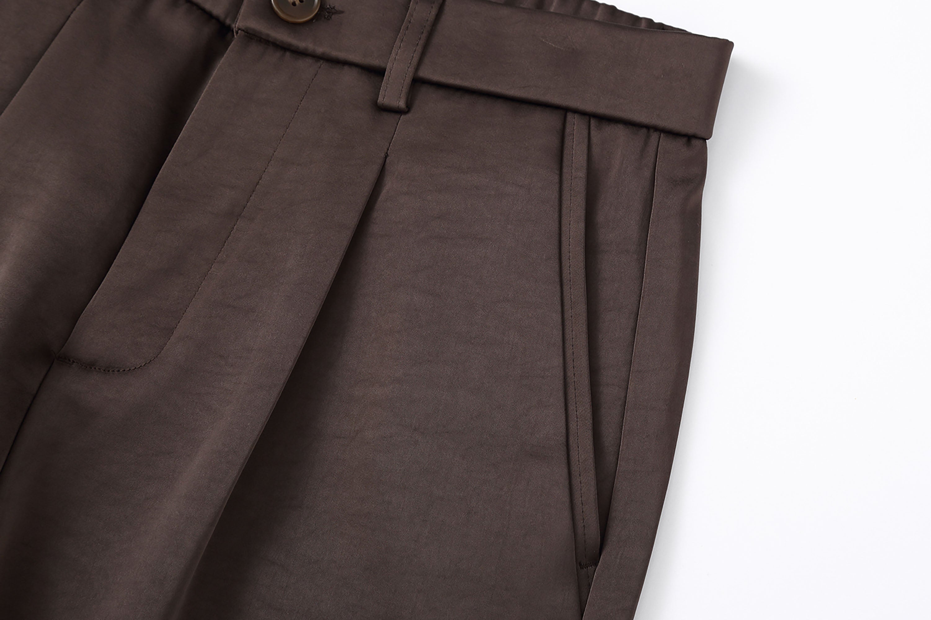 CLP Satin Straight-Leg Pants