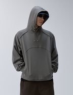 F2CE Essential Metal Badge Snap Hoodie