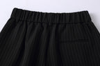 CLP Striped Pleated Wide-Leg Trousers