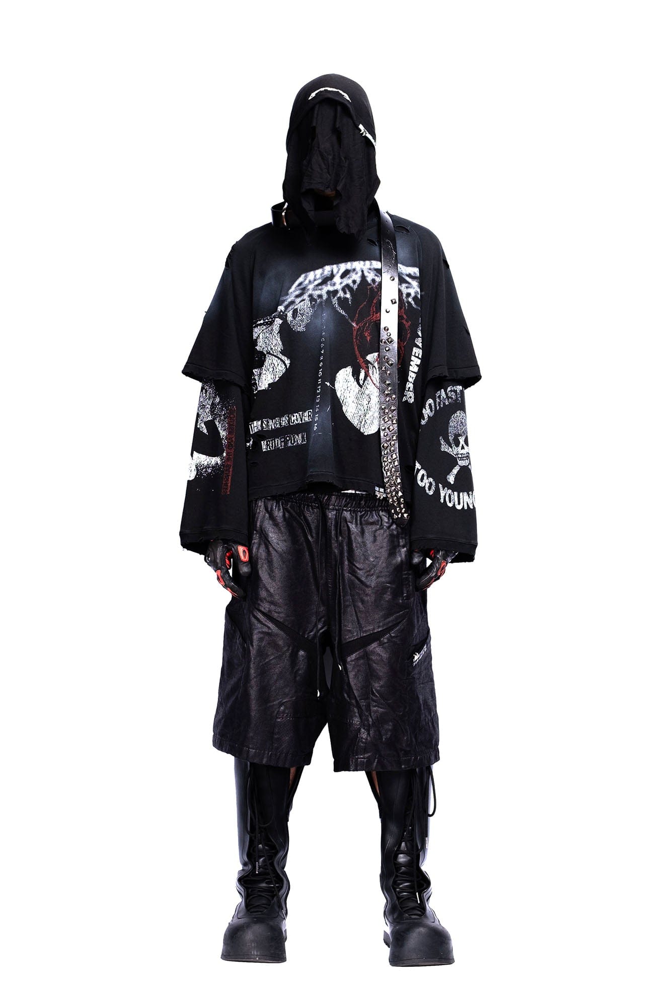 FVVO Multi-Panel Glossy Shorts