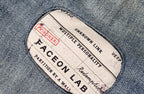 FACEONLAB Leopard Panel Distressed Straight-Leg Jeans