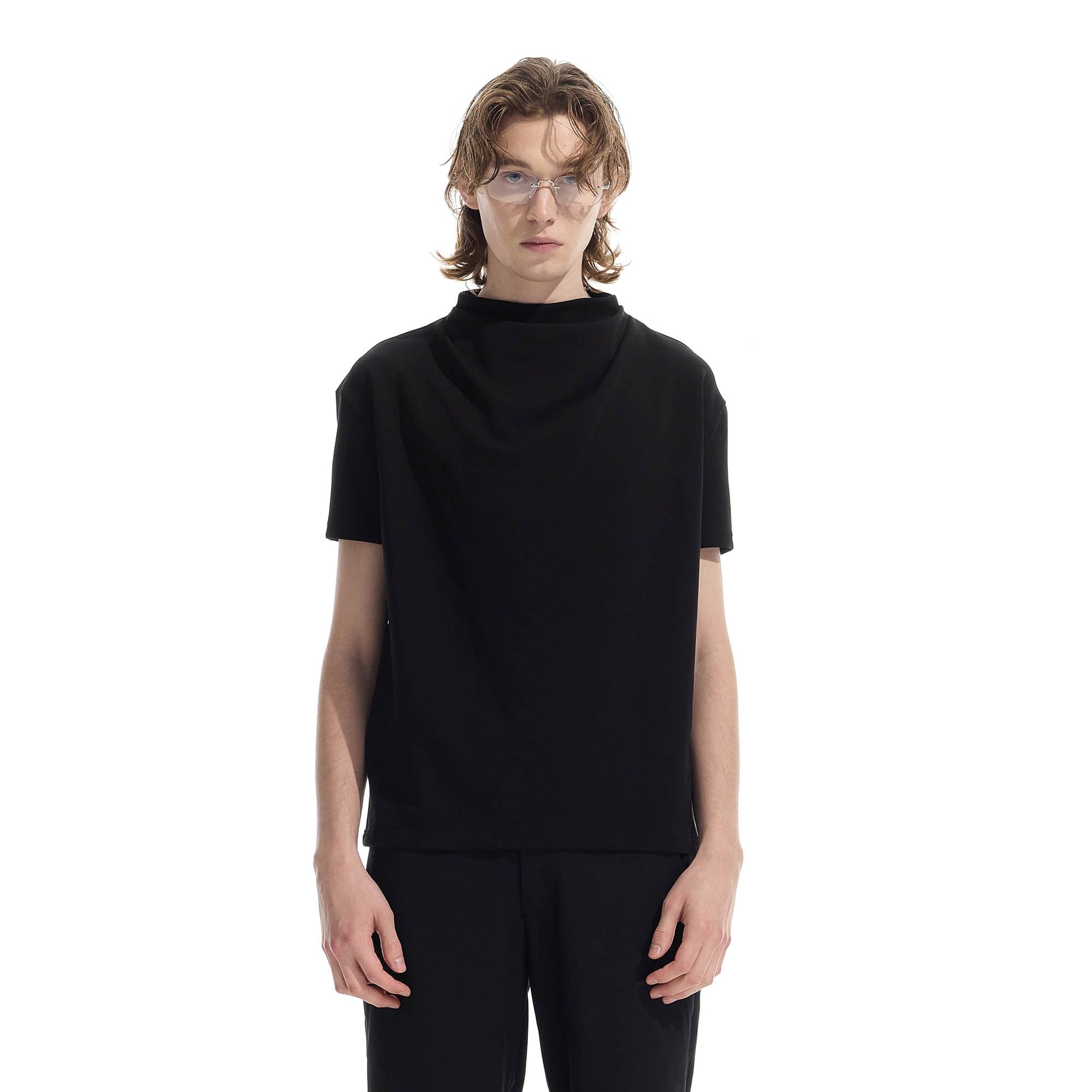 WHISTLEHUNTER Essential Crinkled Mock T-Shirt