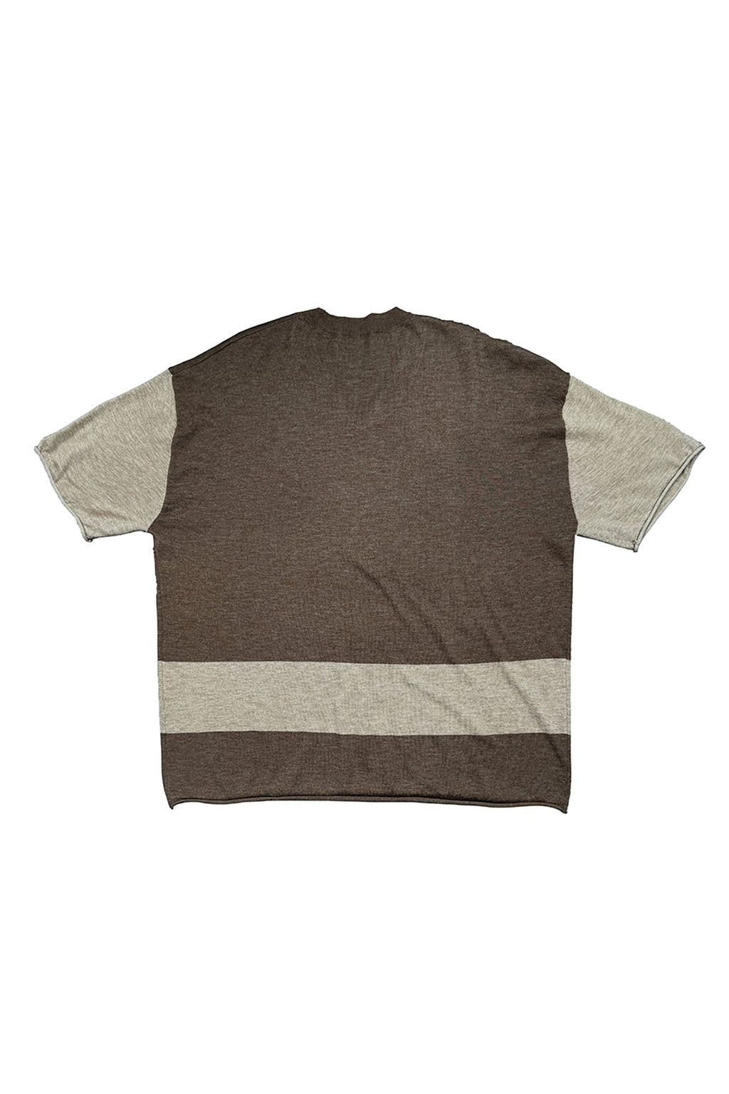 RICHILL Contrast Wool-Blended V-Neck T-Shirt